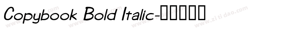 Copybook Bold Italic字体转换
